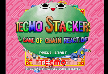 Tecmo Stackers Title Screen